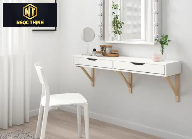 BÀN TRANG ĐIỂM GẮN TƯỜNG ĐƠN GIẢN NHỎ GỌN